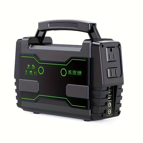 200W/300W Peak Portable Power Station Solar Generator with 155Wh/167Wh/296Wh Lithium Battery, 30/60W Solar Panel, AC Outlet 110V, Multi-Output USB/DC/Car, Digital